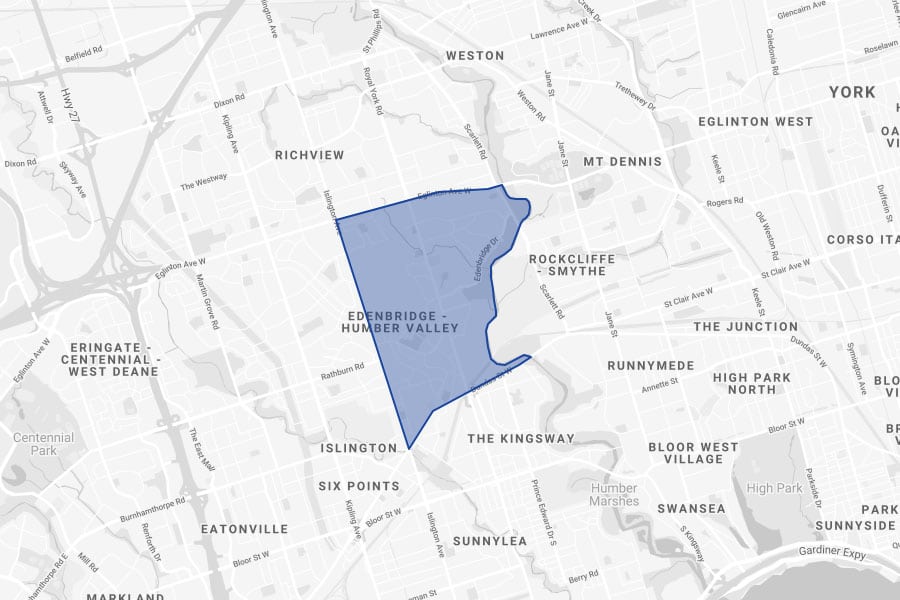 Map Of Etobicoke Streets Living In Etobicoke – The Best Neighbourhoods To Live | The Acri Team